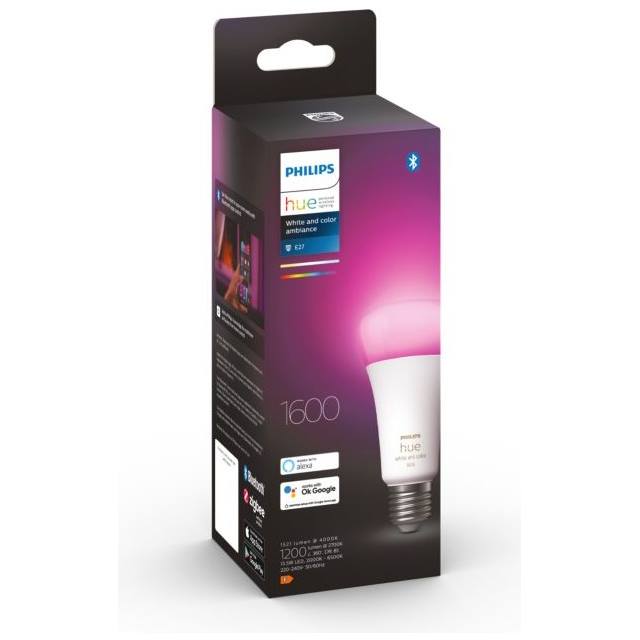 Philips Hue White & Color Ambiance, 13.5W, E27, Bulb, opal