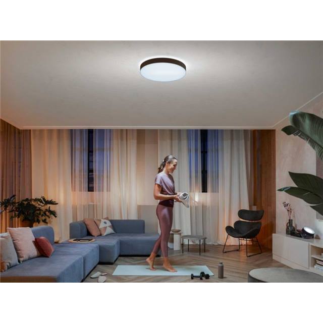 Philips Hue White Ambiance Enrave, extra grosse Deckenleuchte - schwarz