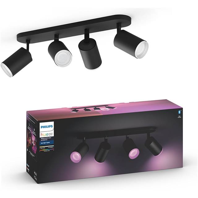 Philips Hue Fugato, 4er-Spot - schwarz