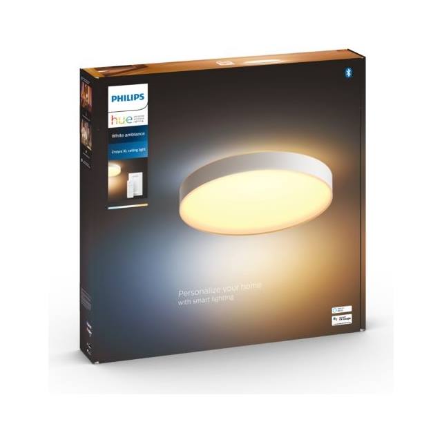 Philips Hue White Ambiance Enrave, extra grosse Deckenleuchte - weiss