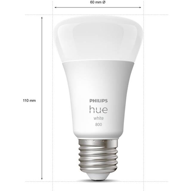 Philips Hue White, 9W, E27, Bulb, opal