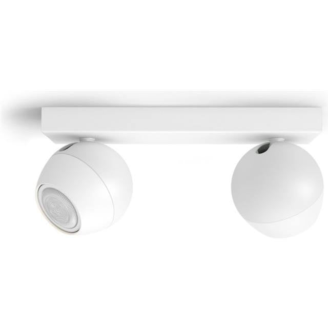 Philips Hue White Ambiance Buckram Doppelspot - weiss