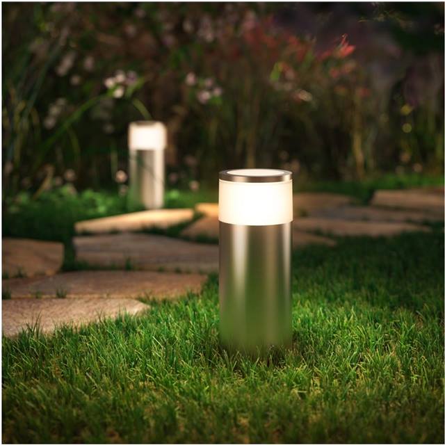 Philips Hue White & Color Ambiance Calla Outdoor Sockelleuchte - aluminium