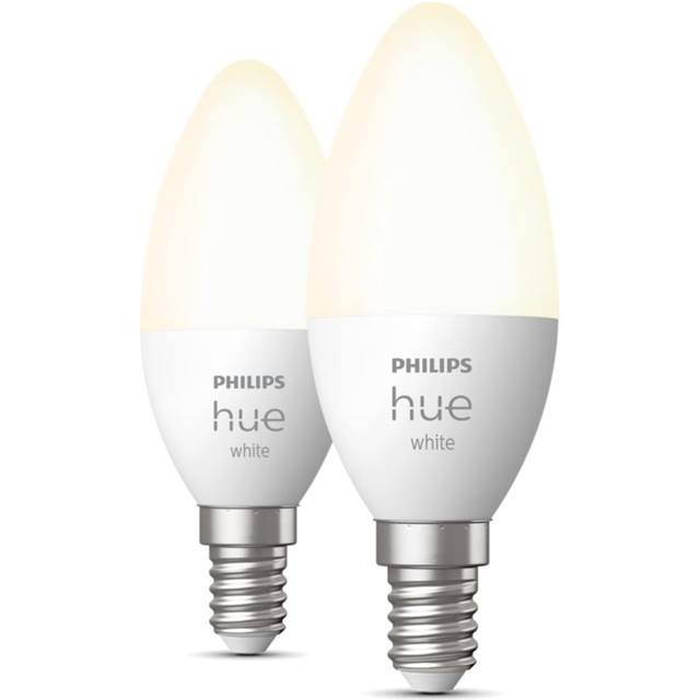 Philips Hue White, 5.5W, E14, Candle, opal - 2-Pack