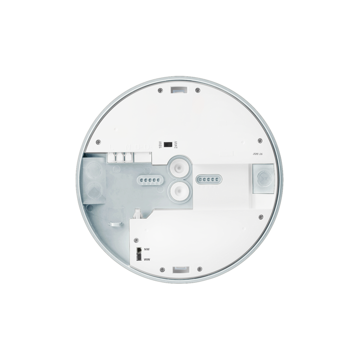 Anbauleuchte LED SLICE CIRCLE N III silber, 18/24W, 3000/4000K, IP54, DALI