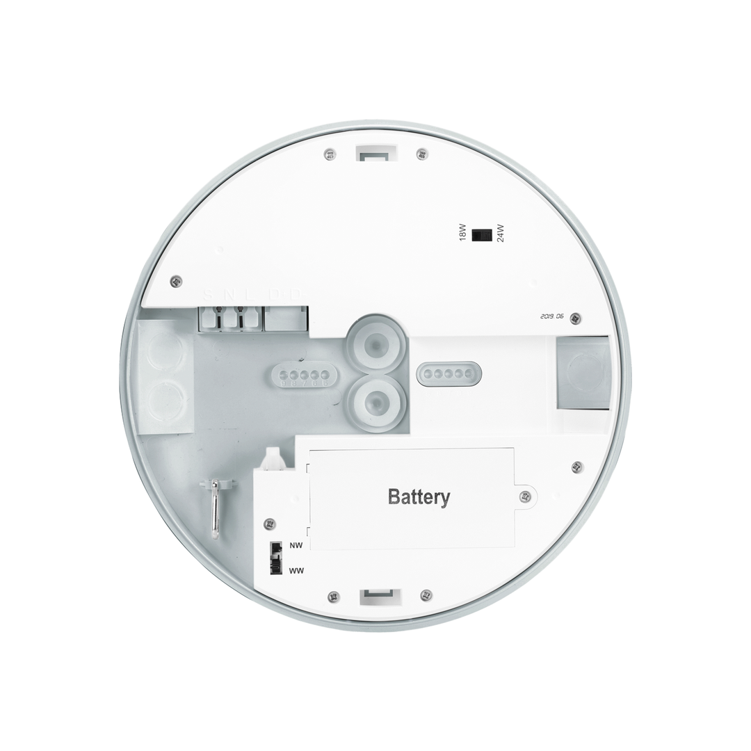 Anbauleuchte LED SLICE CIRCLE N III silber, 18/24W, 3000/4000K, IP20, NOT