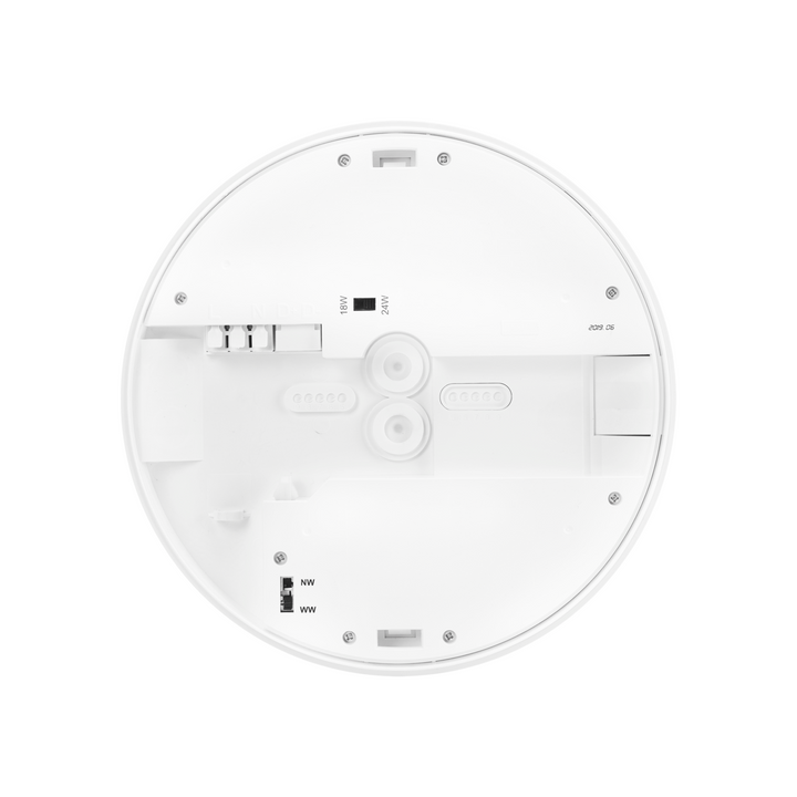 Anbauleuchte LED SLICE CIRCLE N III weiss, 18/24W, 3000/4000K, IP54, HF Sensor