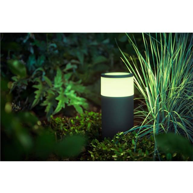 Philips Hue White & Color Ambiance Calla Outdoor Sockelleuchte, Erweiterung - schwarz