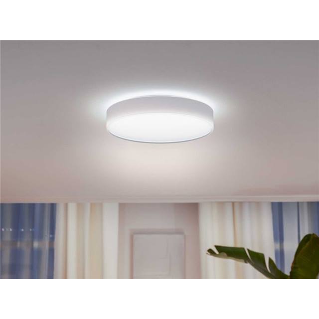 Philips Hue White Ambiance Enrave, grosse Deckenleuchte - weiss