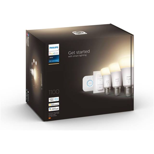 Philips Hue White, 9.5W, E27, Bulb, opal - Starter-Kit