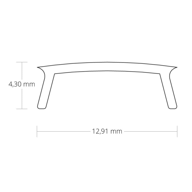 Abdeckung Typ H für Alu-Profile opal 200 cm