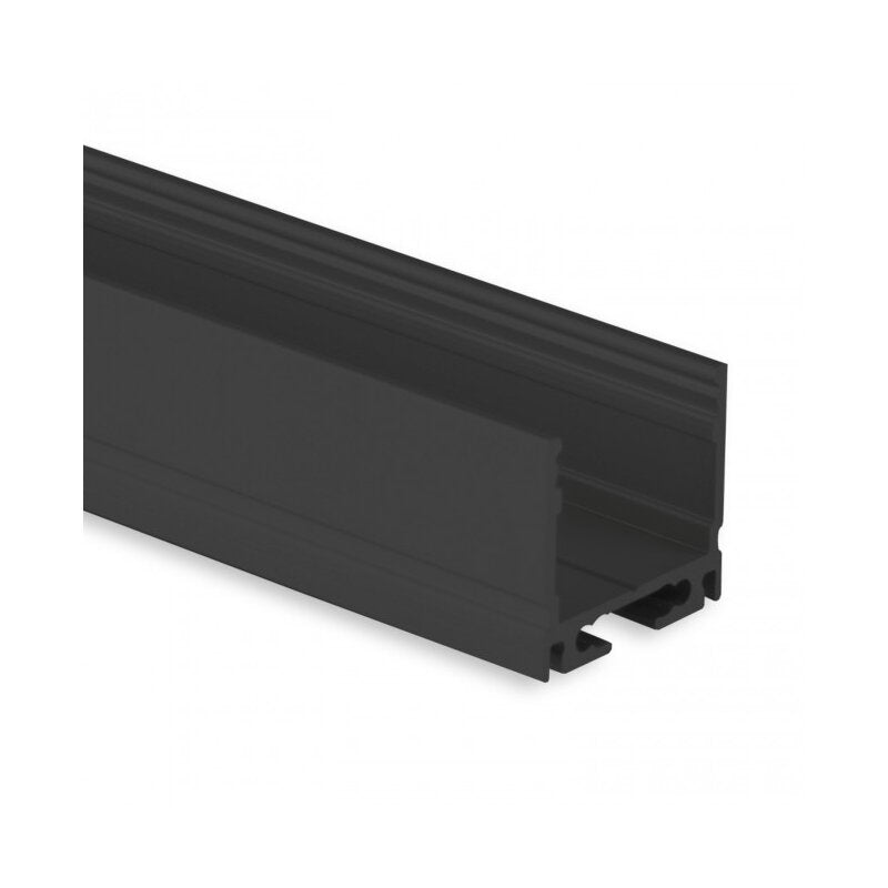 Alu-Anbau-Profil Typ DXA8 200 cm, für LED-Streifen bis max. 16,2 mm schwarz