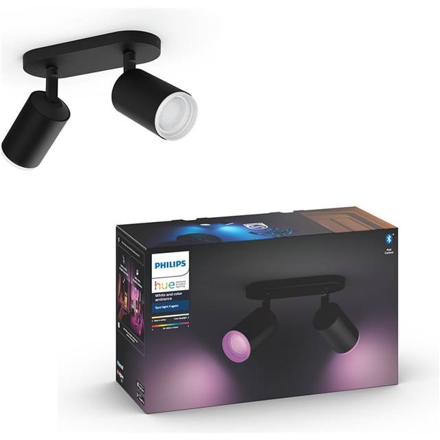 Philips Hue Fugato, 2er-Spot - schwarz