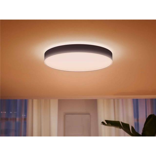 Philips Hue White Ambiance Enrave, extra grosse Deckenleuchte - schwarz