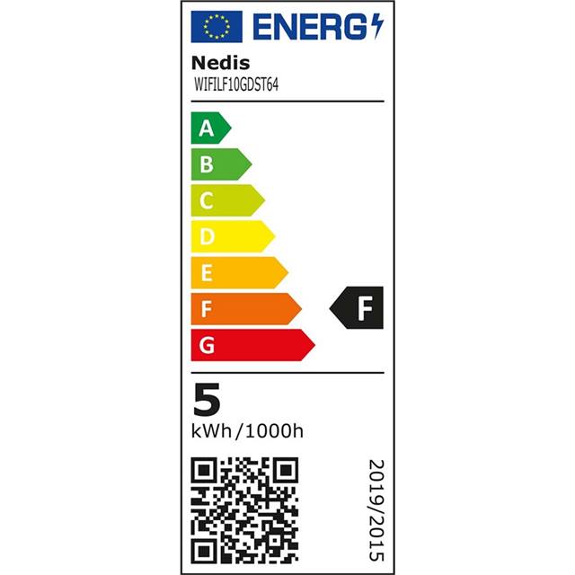 Nedis WLAN Smart LED, Filament, 5W, E27, ST64, klar, 4-Pack