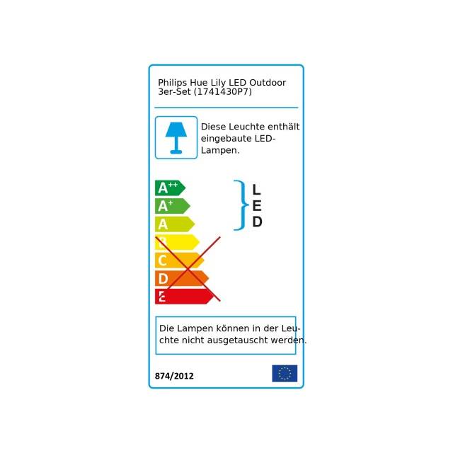 Philips Hue White & Color Ambiance Lily Gartenspot, 3 Stk.