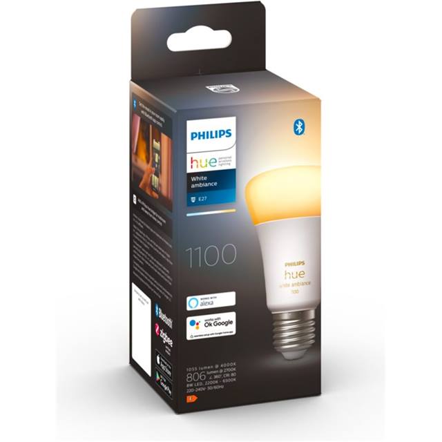 Philips Hue White Ambiance, 8W, E27, Bulb, opal