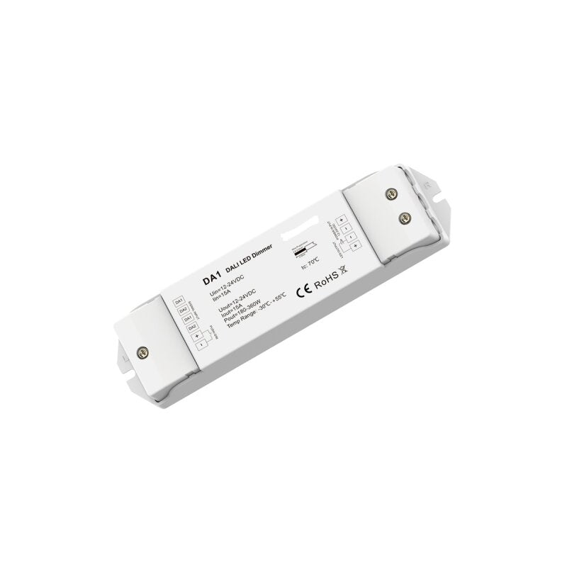 DOTLUX 1Kanal DALI-Dimmer max.360W für LED-Streifen 1x15A 12- 24 V PWM