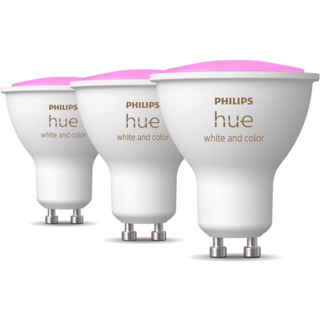 Philips Hue White & Color Ambiance, 4.3W, GU10, Spot, matt - 3-Pack