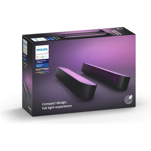 Philips Hue White & Color Ambiance Play Lightbar Doppelpack - schwarz