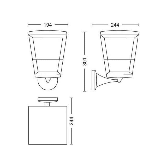 Philips Hue Econic Wandleuchte, Up