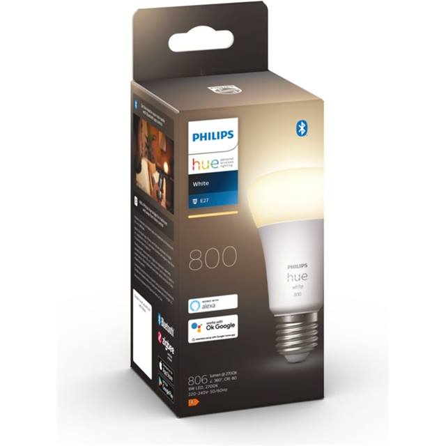 Philips Hue White, 9W, E27, Bulb, opal