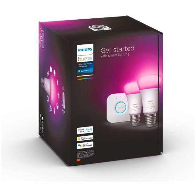 Philips Hue White & Color Ambiance, 9W, E27, Bulb, opal - Starter-Kit