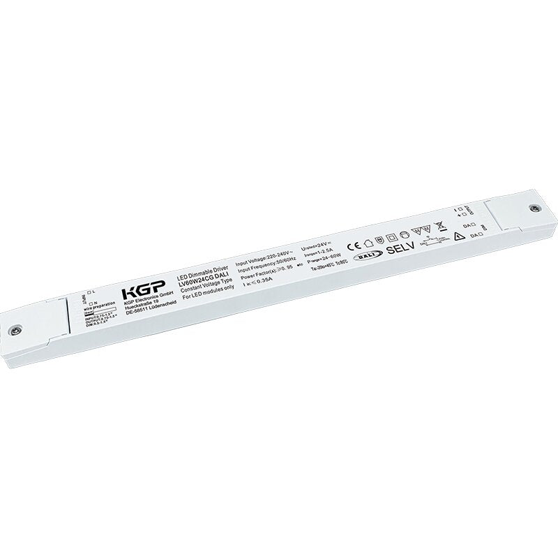 LED-Netzteil CV 24V DC 24-60W 1-2,5A dimmbar DALI 2 IP20 linear