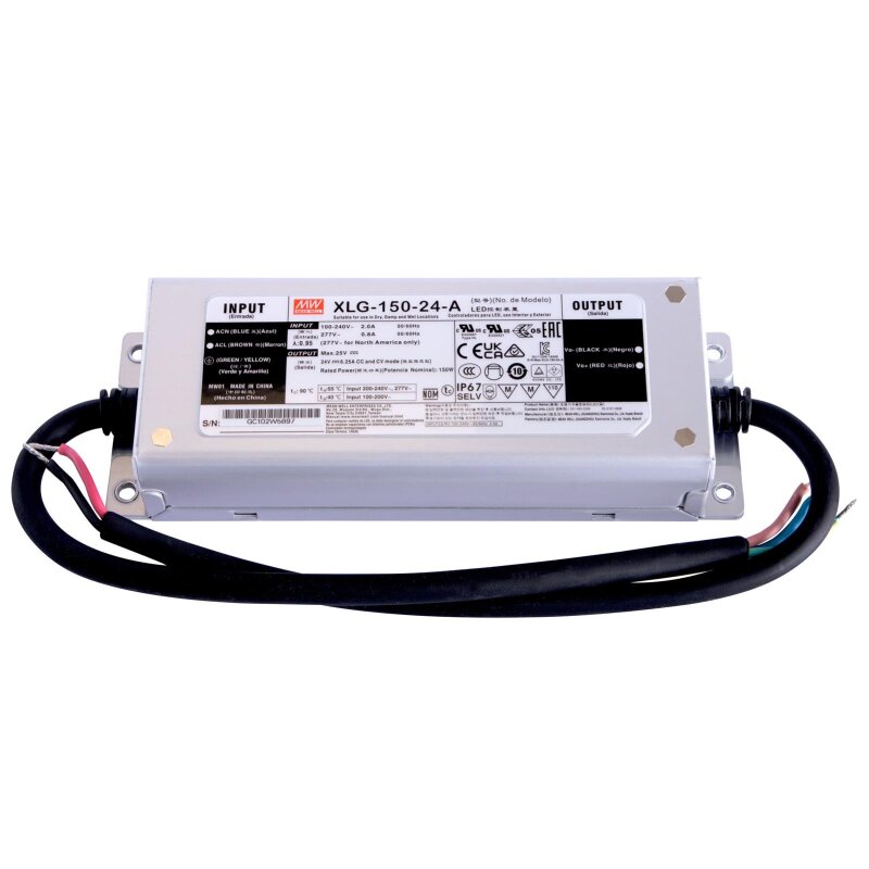 LED-Netzteil CV & CC 24V DC 150W 3.2-6.25A IP67