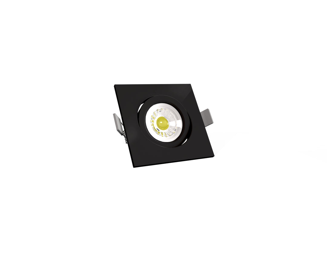 Einbaustrahler schwenk. quadr., 6W 610lm CRI80 3000K 40° schwarz