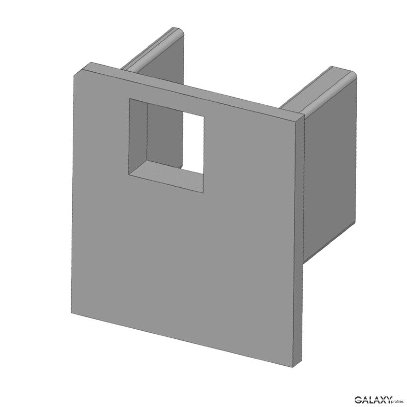 PVC-Endkappe für Fliesenprofil DXF4/W grau Kabel